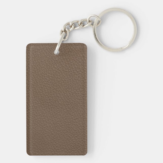 Llavero Cuero Azul Tartán Tartán Tela Crocodile Skine (Atrás)