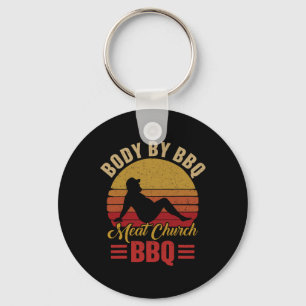 Llavero Cuerpo De Hombres Por Bbq Vintage Carne Iglesia As