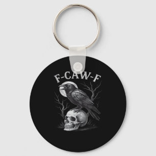 Llavero Cuervo Ave F-Caw-F Retro Vintage Gótico Luna F-Caw