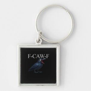 Llavero Cuervo divertido F-Caw-F Engranaje genial único