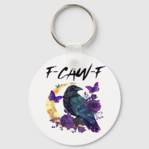 Llavero Cuervo F Caw F Pájaro Divertido Diseño Gótico Luna