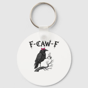 Llavero Cuervo Gótico F-Caw-F Pájaro Divertido Halloween C