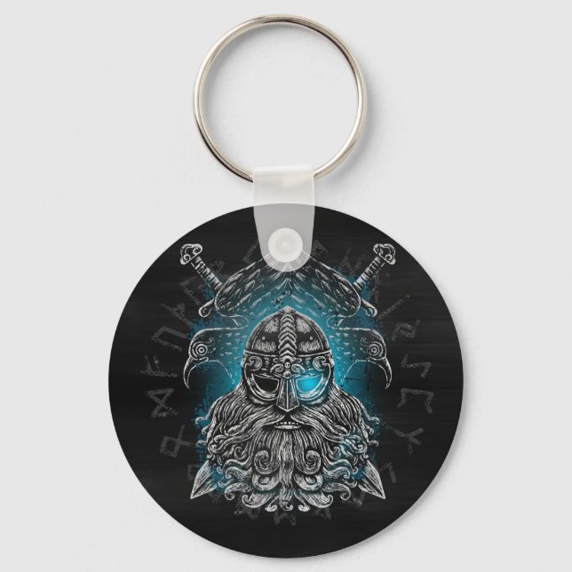 Llavero Cuervos de Odín Mitología vikinga Valhalla espera (Anverso)