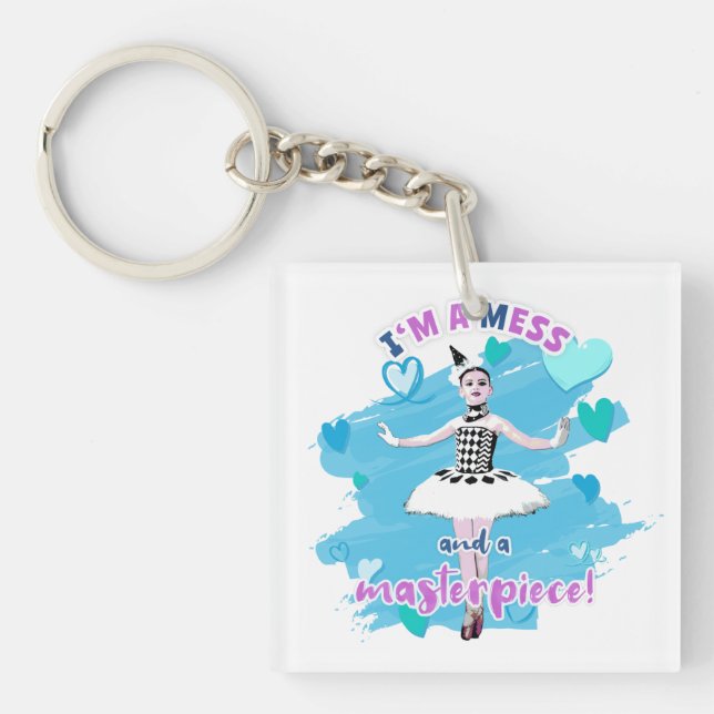 Llavero Cuesta que soy una bailarina de Mess y Masterpiece (Frente)