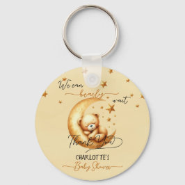 Llavero Cuidada Acuarela Oso Durmiente En El Baby Shower D