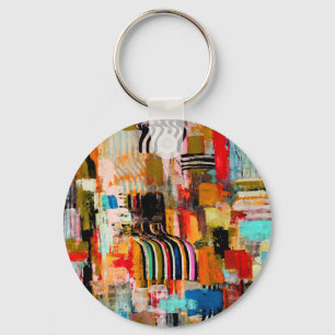 Llavero Cuidada colorida pintura abstracta arrojar almohad