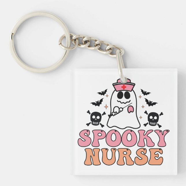 Llavero Cuidada enfermera disfraz de Halloween - Elegancia (Frente)