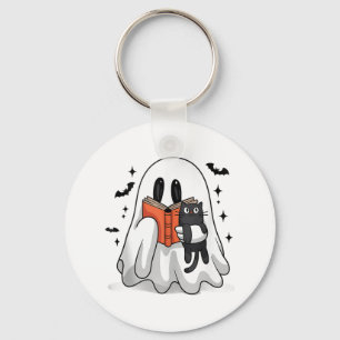 Llavero Cuidada Halloween Ghost Reading Book Tank Top_1