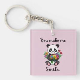 Llavero Cuidada Panda Me Haces Sonreír