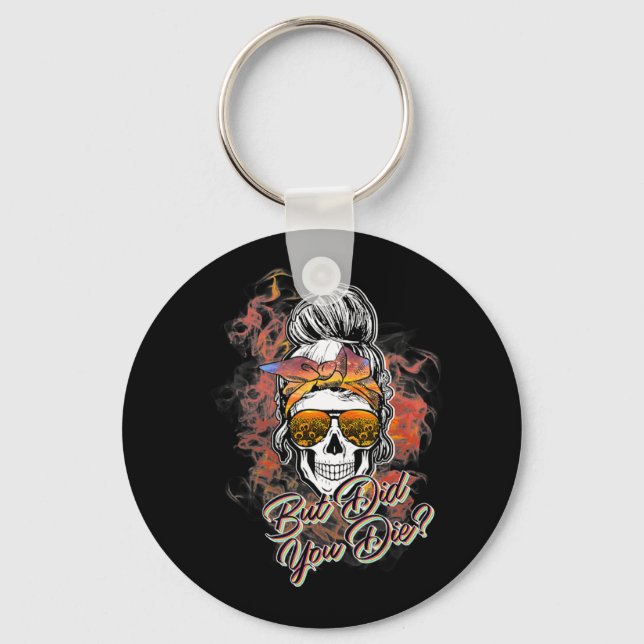 Llavero Cuidada Pero Muriste Desordenado Bun Sugar Skull F (Anverso)