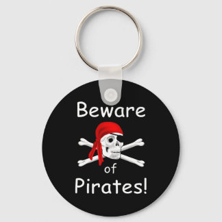 Llavero Cuidado con la cadena Pirata