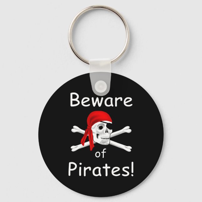Llavero Cuidado con la cadena Pirata (Anverso)