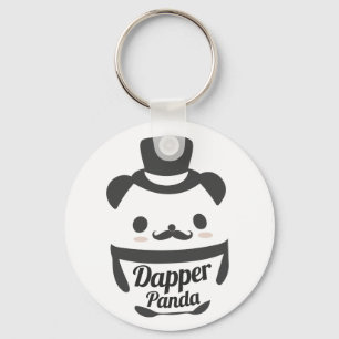 Llavero Cuidado Dapper Panda Con Sombrero Superior