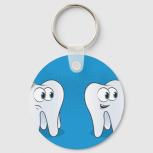 Llavero Cuidado Dental Diente Feliz vs Triste