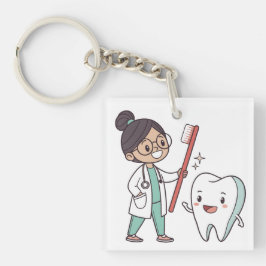Llavero Cuidado dental feliz