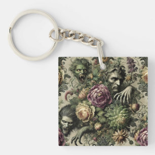 Llavero Culto florabane - Diseño floral gótico