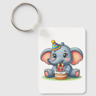 Llavero Cumpleaños 11 de elefante lindo