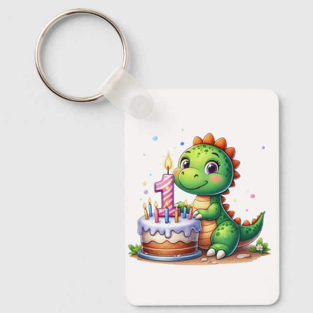 Llavero Cumpleaños 1 de Dino (Anverso)