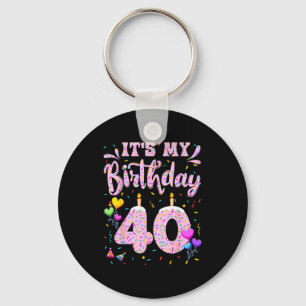 Llavero cumpleaños 40 mujer donut feliz 40 años señora