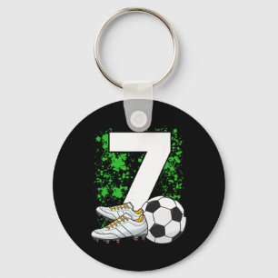 Llavero Cumpleaños 7 niños 7 años jugador fútbol cumpleaño