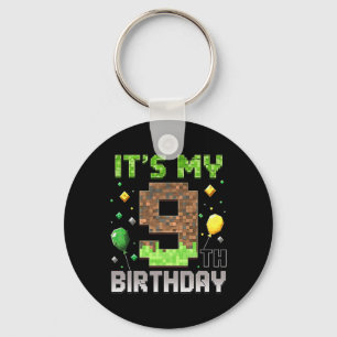 Llavero Cumpleaños 9 niños Gamer Pixel 9 años videojuego