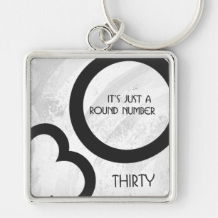 Llavero Cumpleaños Blanco 30 Década