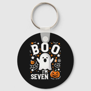 Llavero ¡Cumpleaños Boo de siete años, tengo siete años! H