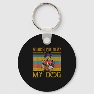 Llavero Cumpleaños De Agosto Con Mi Perro Irlandés Setter 