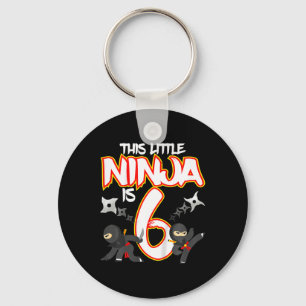 Llavero Cumpleaños de Ninja de Niños de 6 Años de Artes Ma