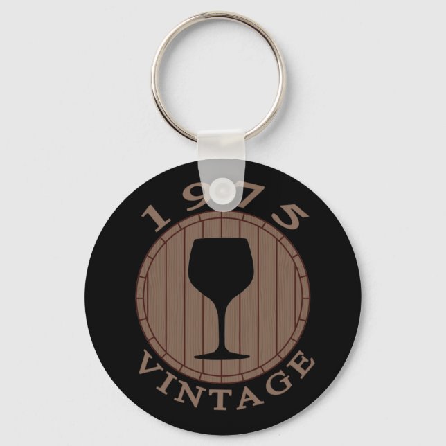 Llavero Cumpleaños de Wine Lover 1975 (Anverso)