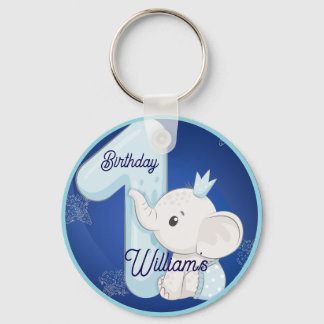 Llavero Cumpleaños del bebé elefante adorable