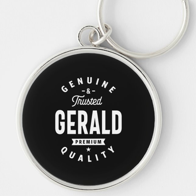 Llavero Cumpleaños del nombre personalizado de Gerald (Frente)