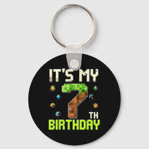Llavero Cumpleaños divertido chico es mi séptimo cumpleaño