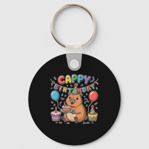 Llavero Cumpleaños Feliz Amantes de la Capybara Chica Chic