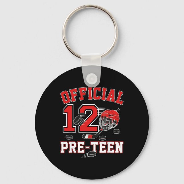 Llavero Cumpleaños oficial preadolescente de 12 años niño (Anverso)