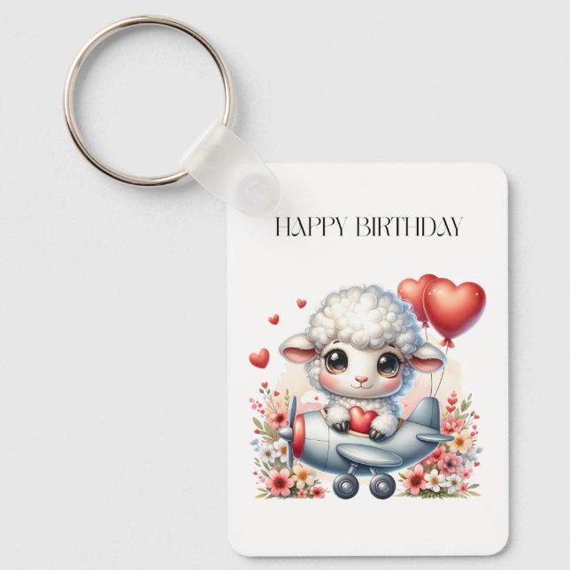 Llavero Cumpleaños Piloto Oveja (Anverso)