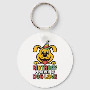 Llavero Cumpleaños Potenciado por el Amor Canino Diseño