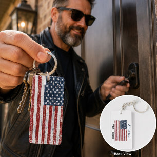 Llavero Cumpleaños USA América 1776 a 2026 Bandera Patriót