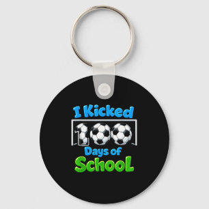 Llavero Cumplí 100 Días De Colegio Chicos Fútbol Infantil