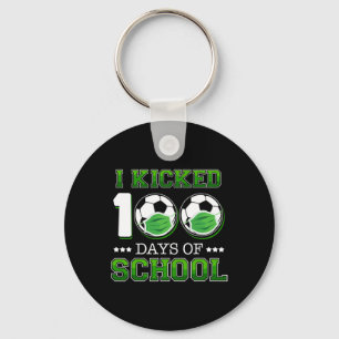 Llavero Cumplí 100 Días De Colegio Fútbol Con Máscara Faci