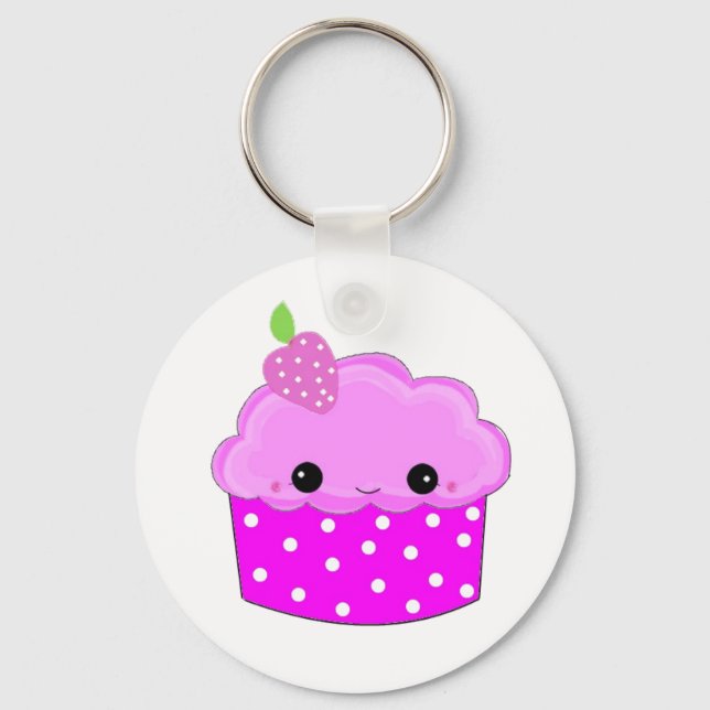 Llavero Cupcake Morado Glaseado (Anverso)
