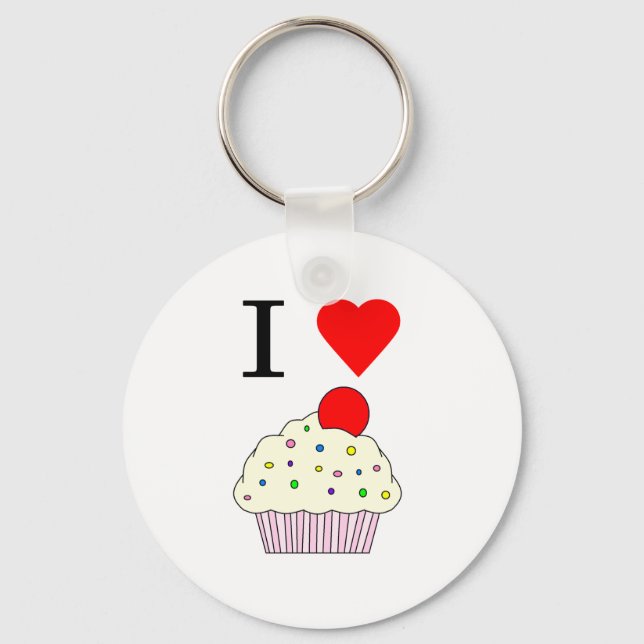 Llavero Cupcakes del corazón (Anverso)