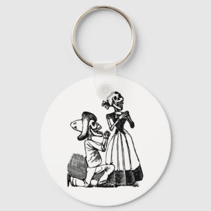 Llavero Cupid Calavera, 1900s esqueléticos de los amantes