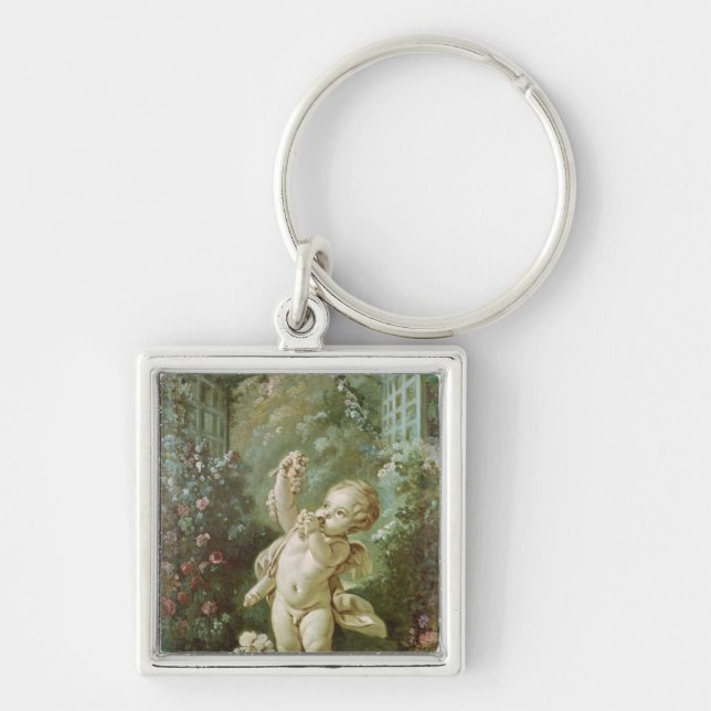 Llavero Cupid con las uvas (Frente)
