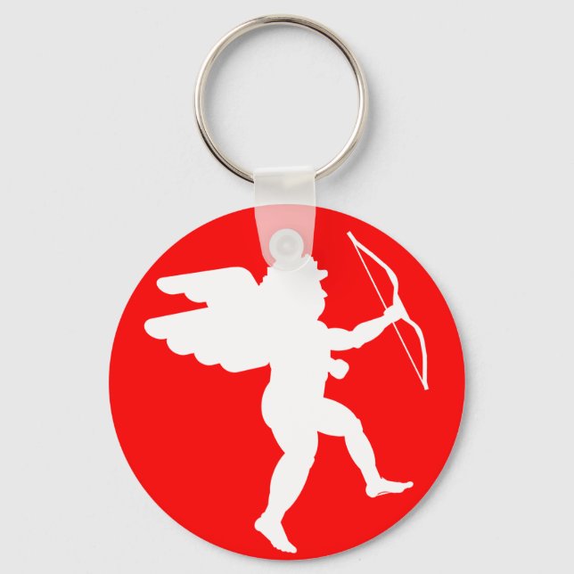 Llavero Cupido con Bow (blanco) - Keychain (Anverso)