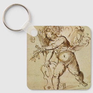 Llavero Cupido con un violín por Domenico Campagnola