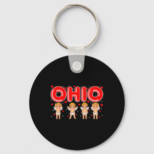Llavero Cúpido Divertido Ohio Fiesta del Medio Oeste O-h-i