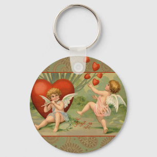 Llavero Cupidos del Amor Antiguo Vintage de San Valentín