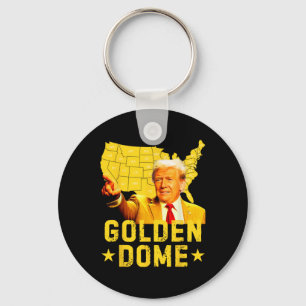Llavero Cúpula Dorada Trump Gran Mapa Americano Patriótico