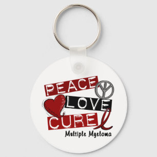 Llavero CURACIÓN 1 del AMOR de la PAZ del mieloma múltip